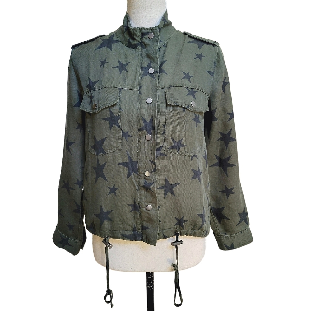 Rails Collins Military Jacket Sage Green Black Stars‎